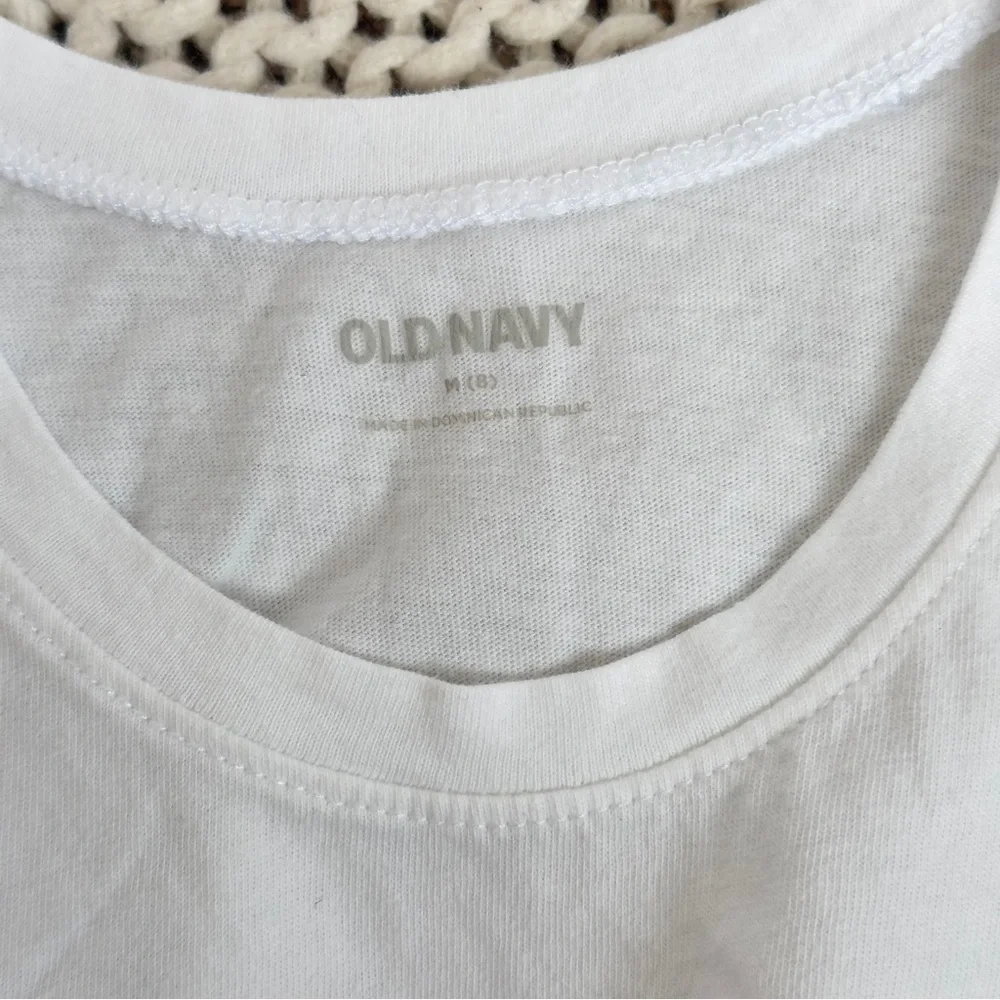 Old Navy Blue and White Girls Tank Top with Retro Ocean Graphic Med (8)